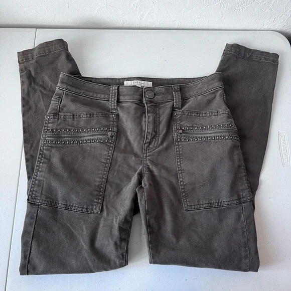 Joie Green Studded Hazina Skinny Ankle Jean - Picture 8 of 12